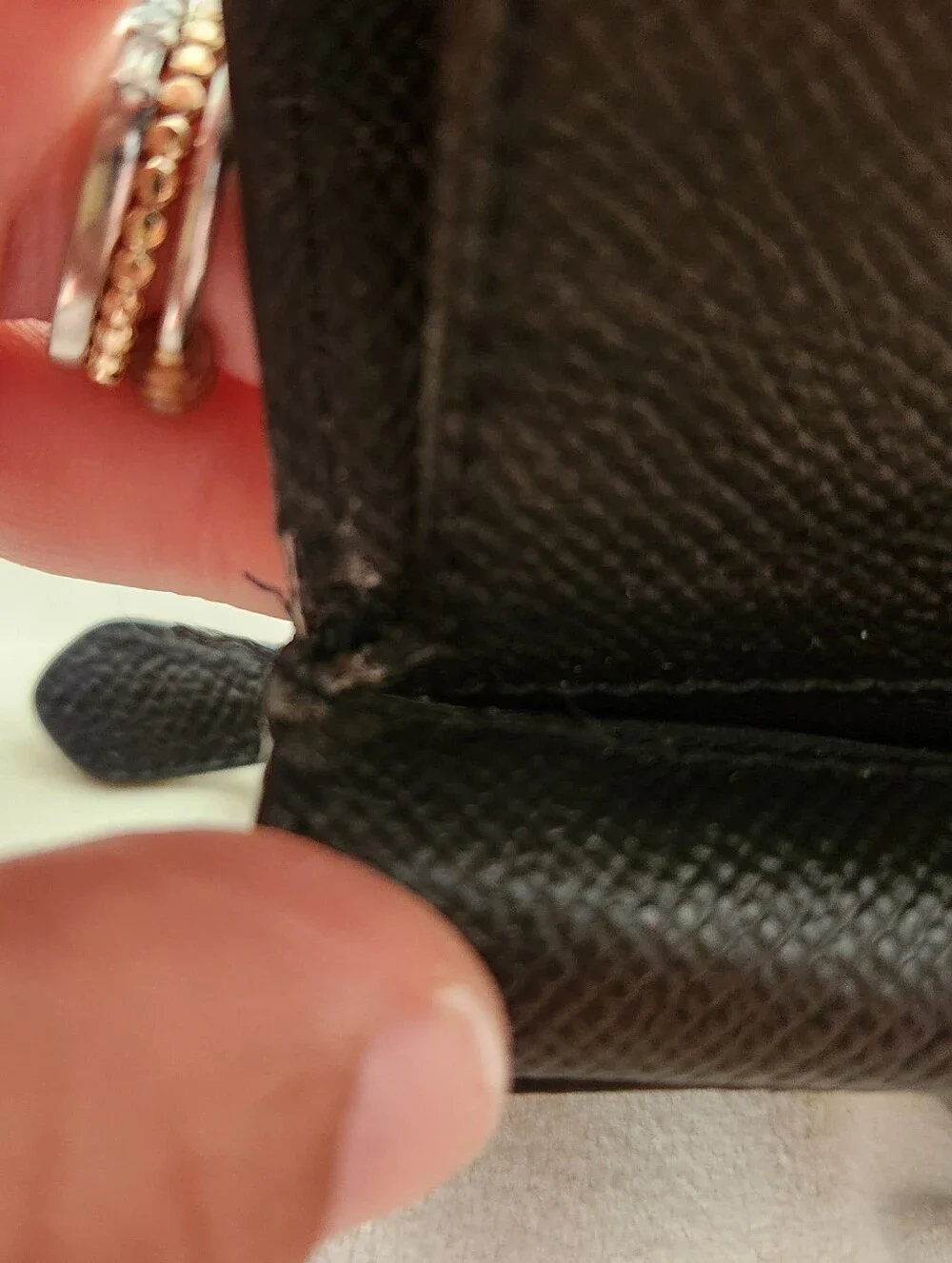 Coach Black Leather Snap Wallet with Gold Logo